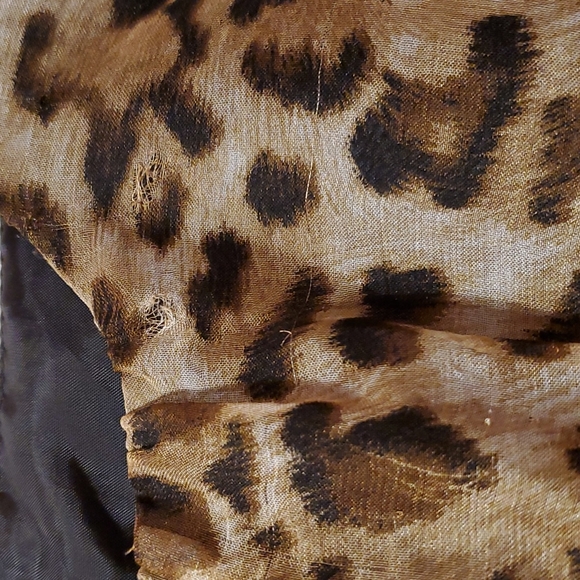 Bonnie Jean Girls Leopard Dress with pink flower & brown bow - Picture 4 of 5